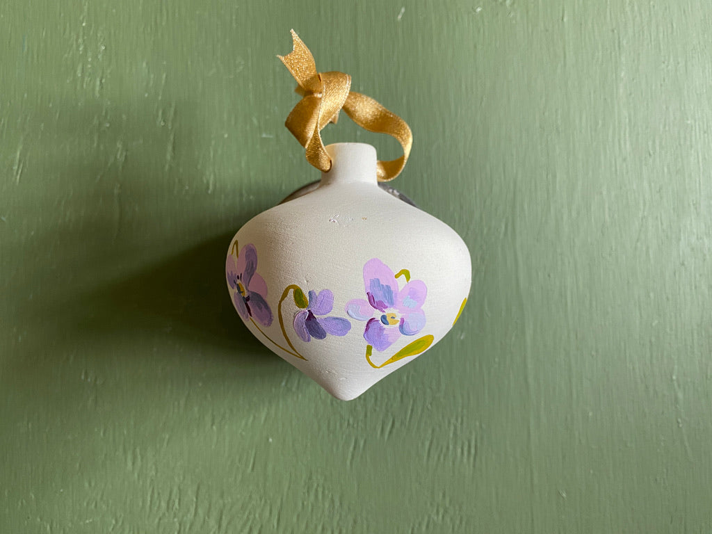 Violet Hand-painted Ornament
