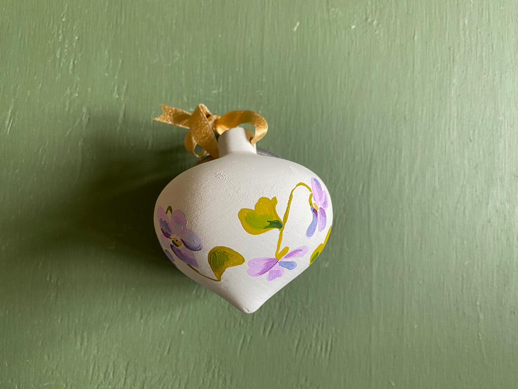 Violet Hand-painted Ornament