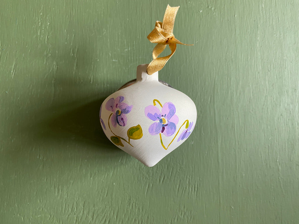 Violet Hand-painted Ornament