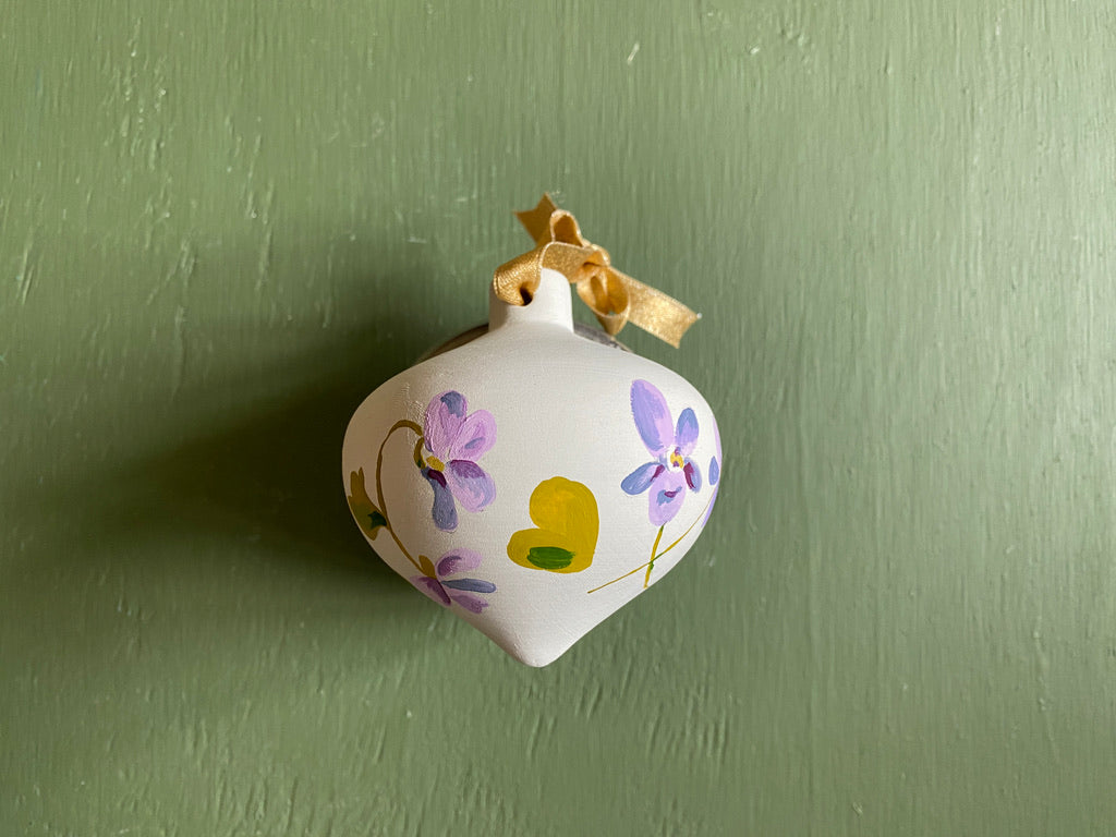 Violet Hand-painted Ornament