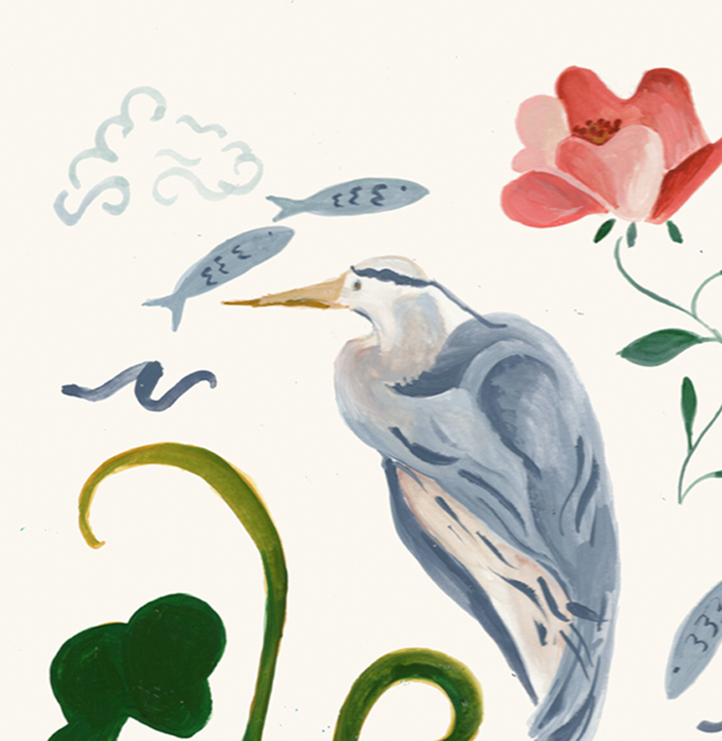 On the Marsh 2 11x14 Gouache Original Painting