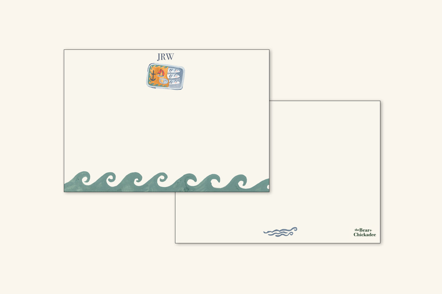 Custom Sardine Notecard Set