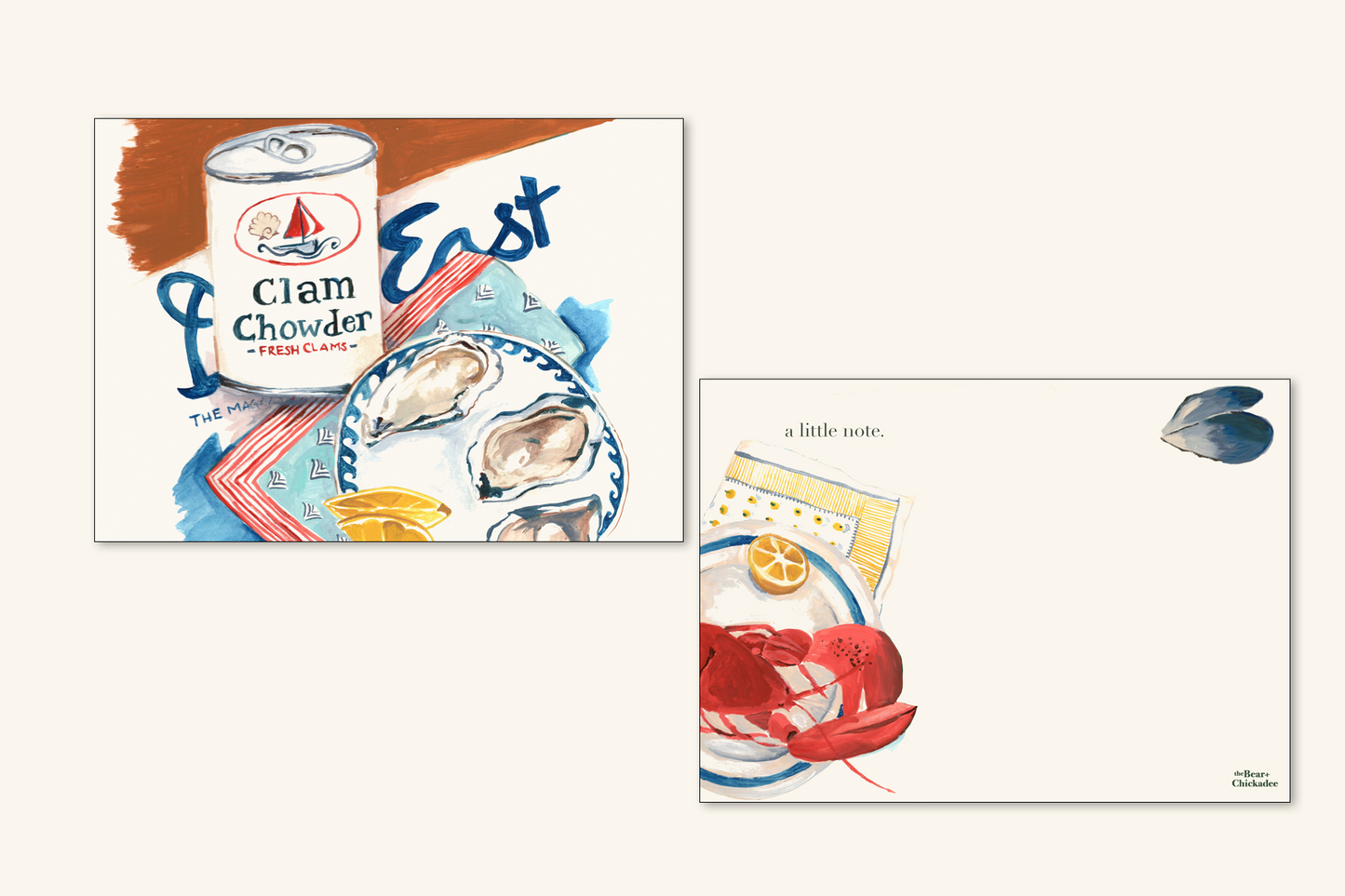 Coastal Food Notecard Set