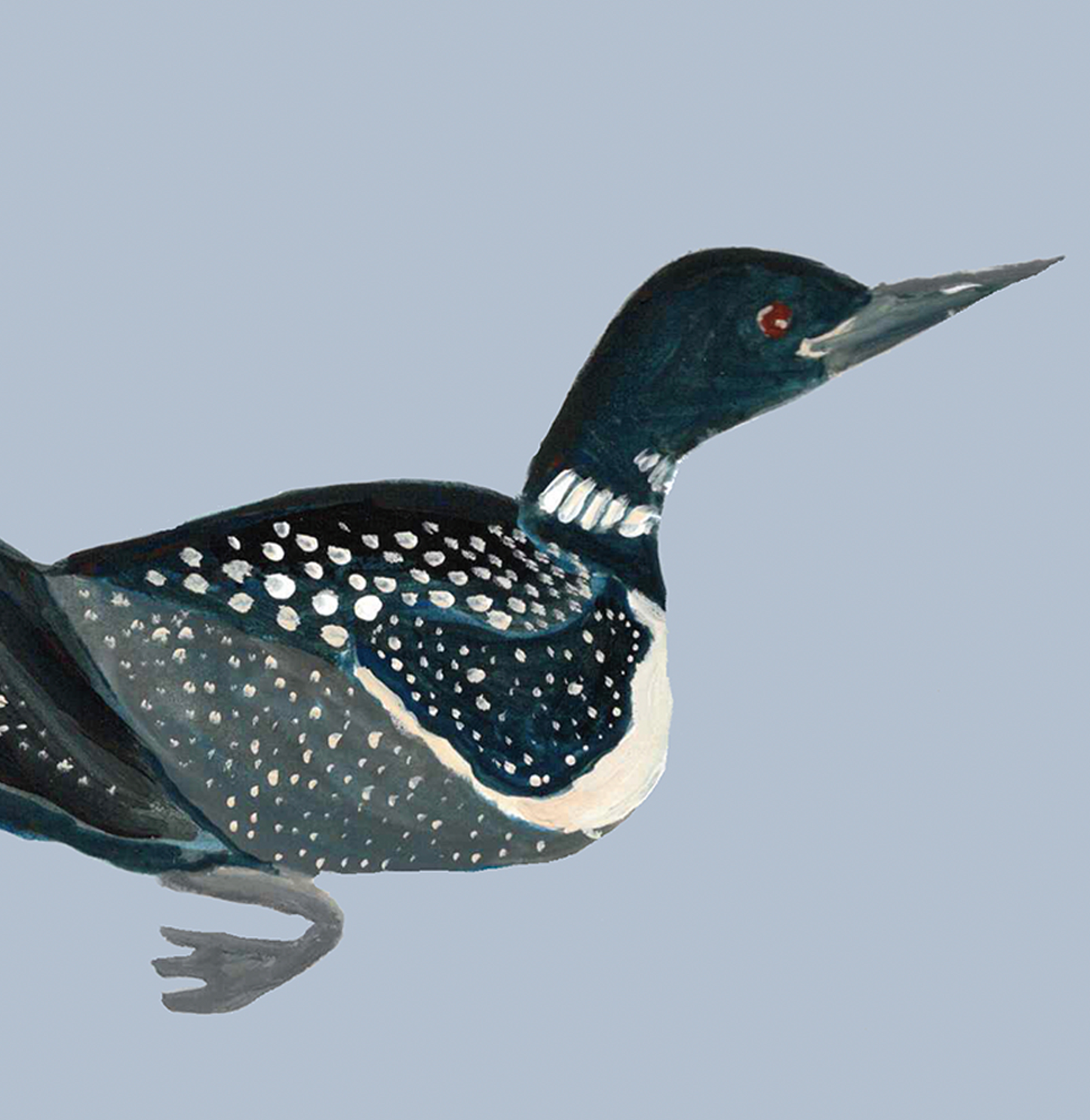 Loon 5x7 Gouache Original Painting