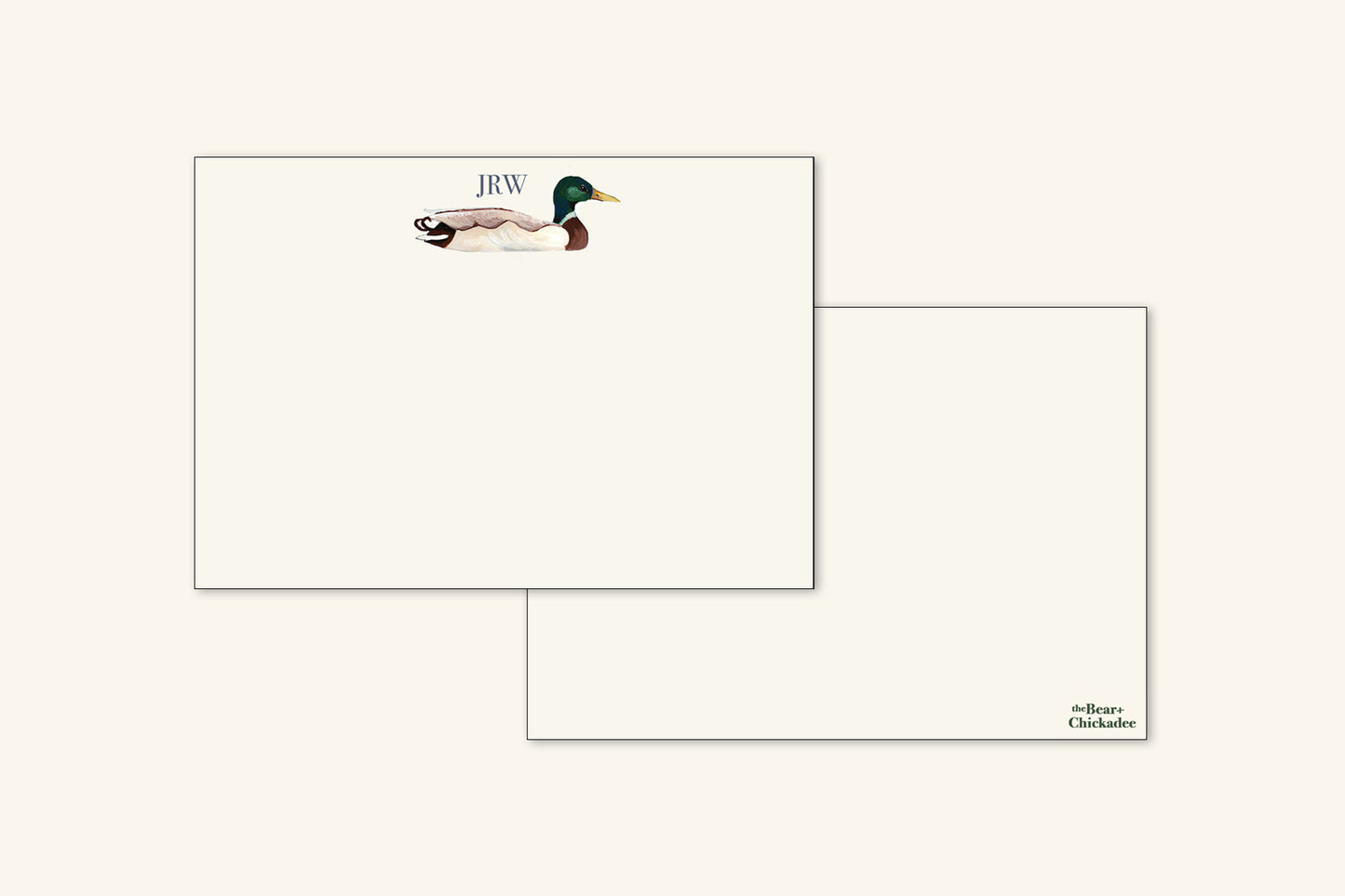 Custom Mallard Notecard Set