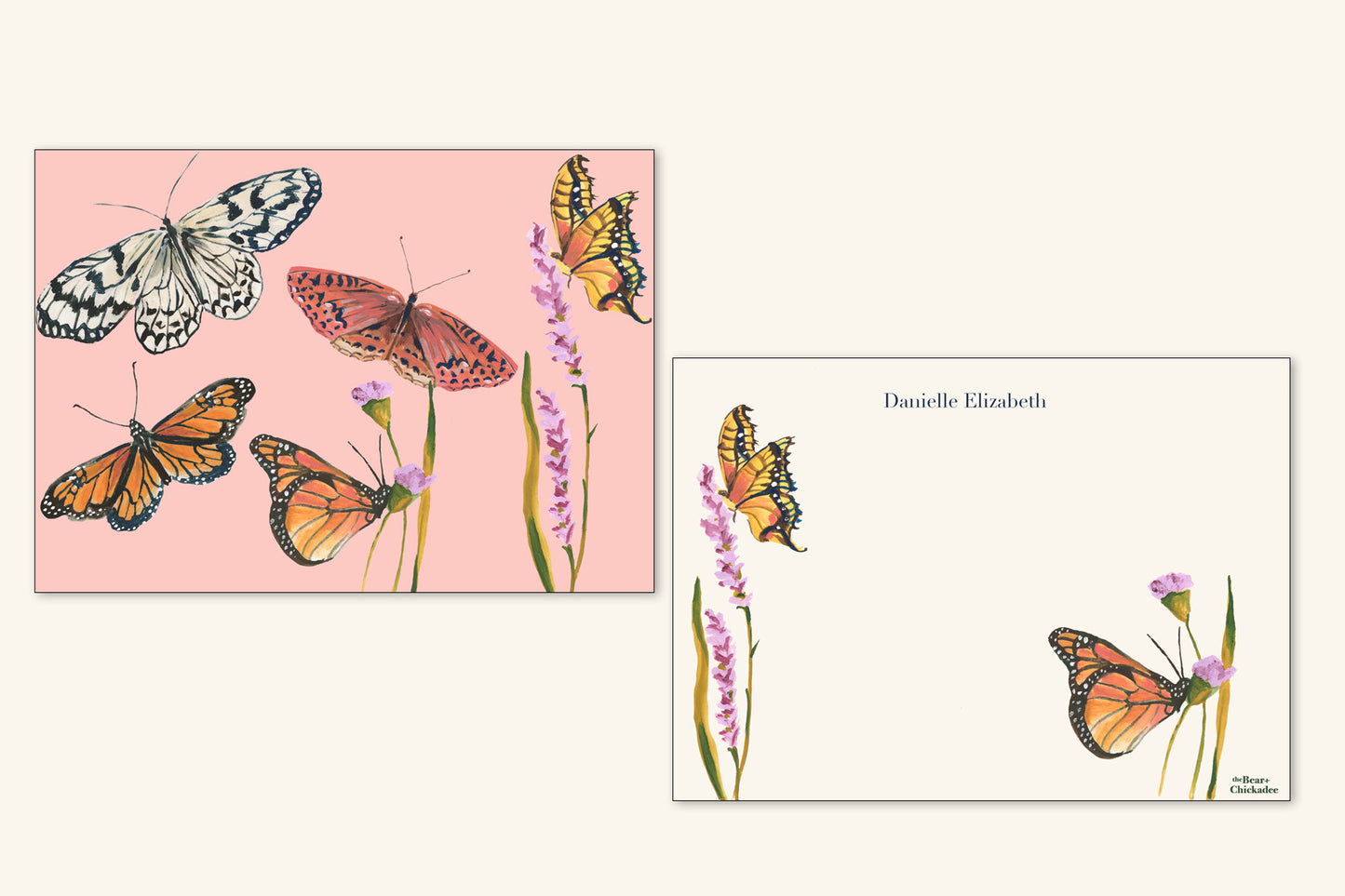 Custom Butterfly Garden Notecard Set