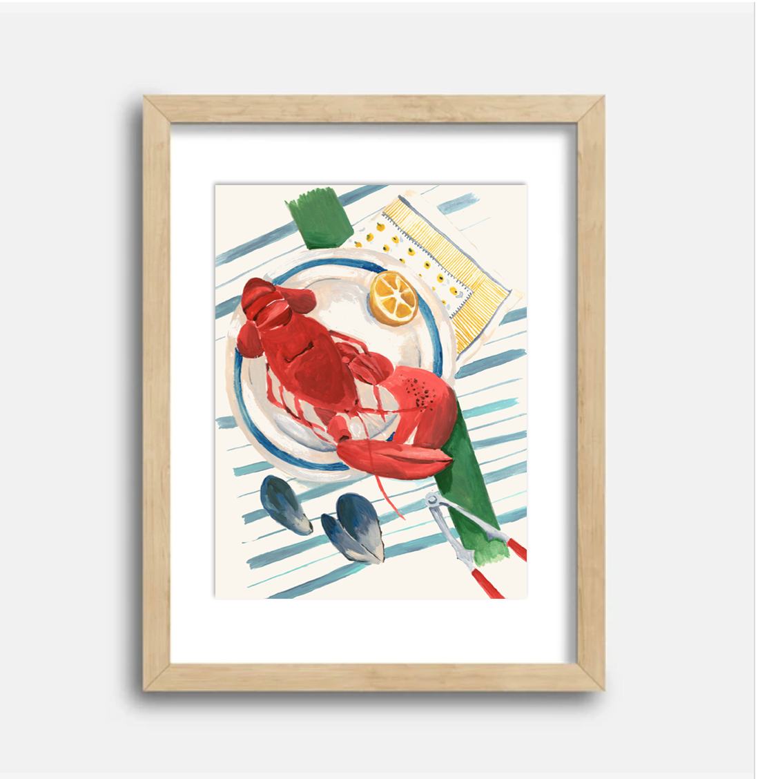 New England Feast Art Print, 8.5 x 11
