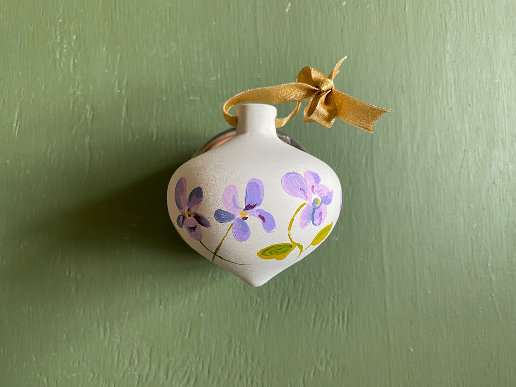 Violet Hand-painted Ornament