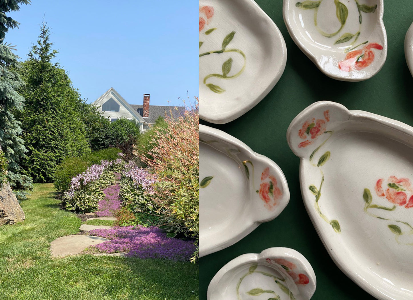 Beach Rose Oval Jewelry Tray