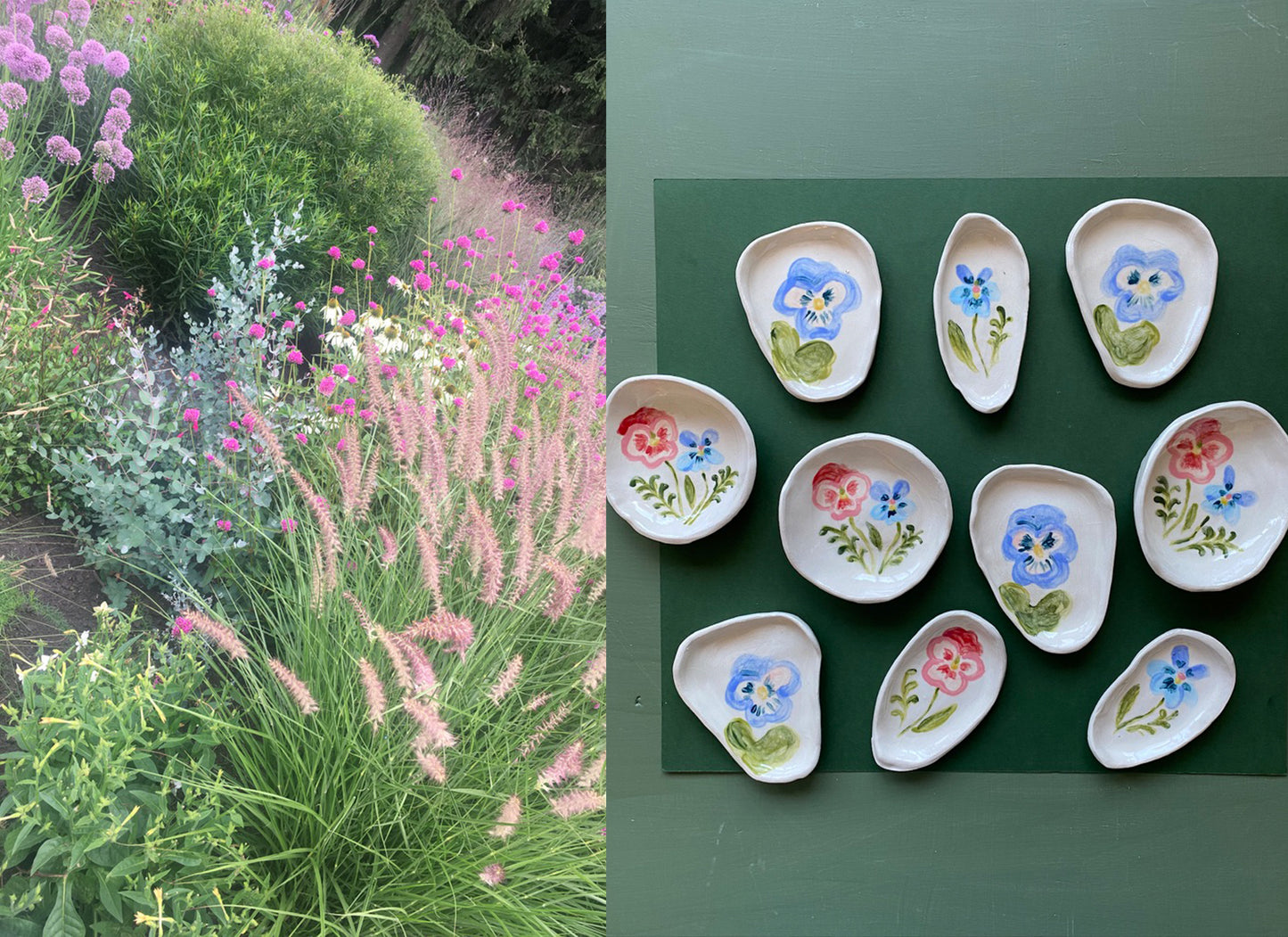 Pansy Pair Jewelry Dish