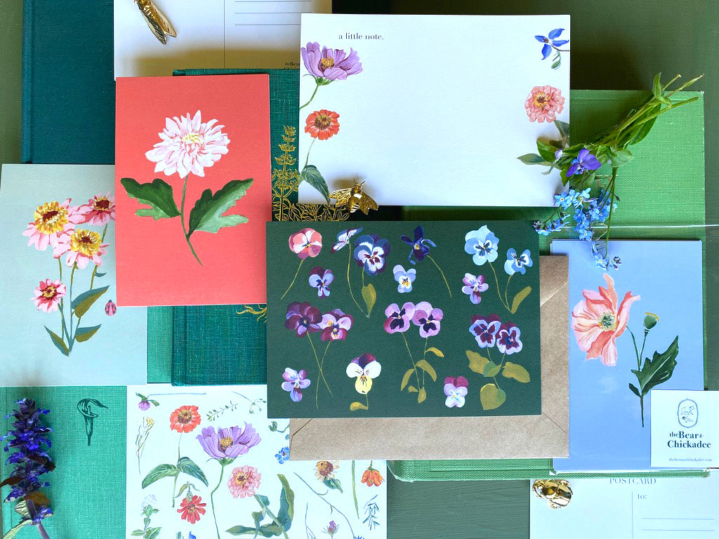Backyard Flower Post Card Set