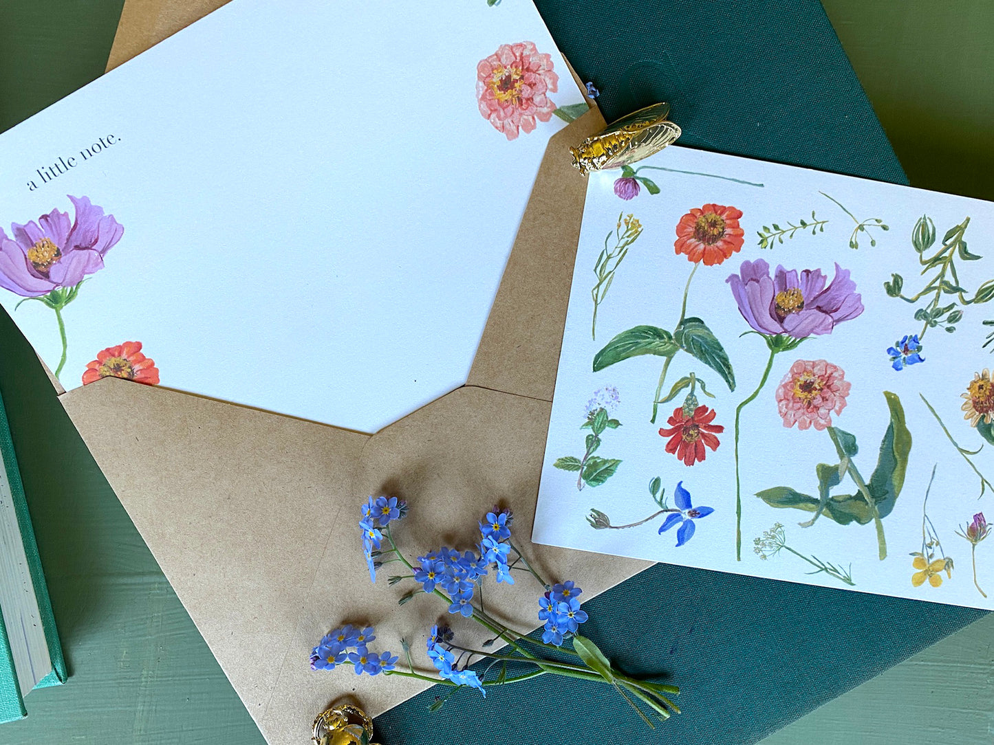Backyard Flowers Notecard Set