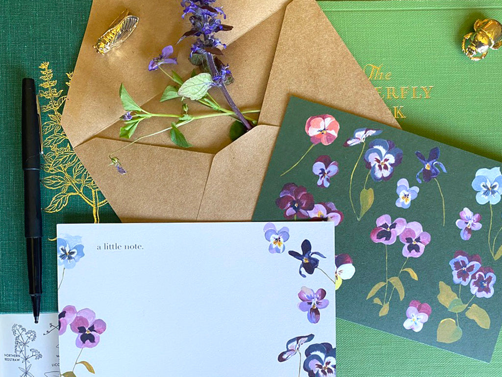 Pansy Notecard Set