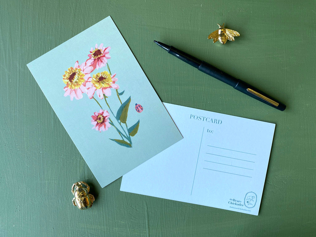 Backyard Flower Post Card Set