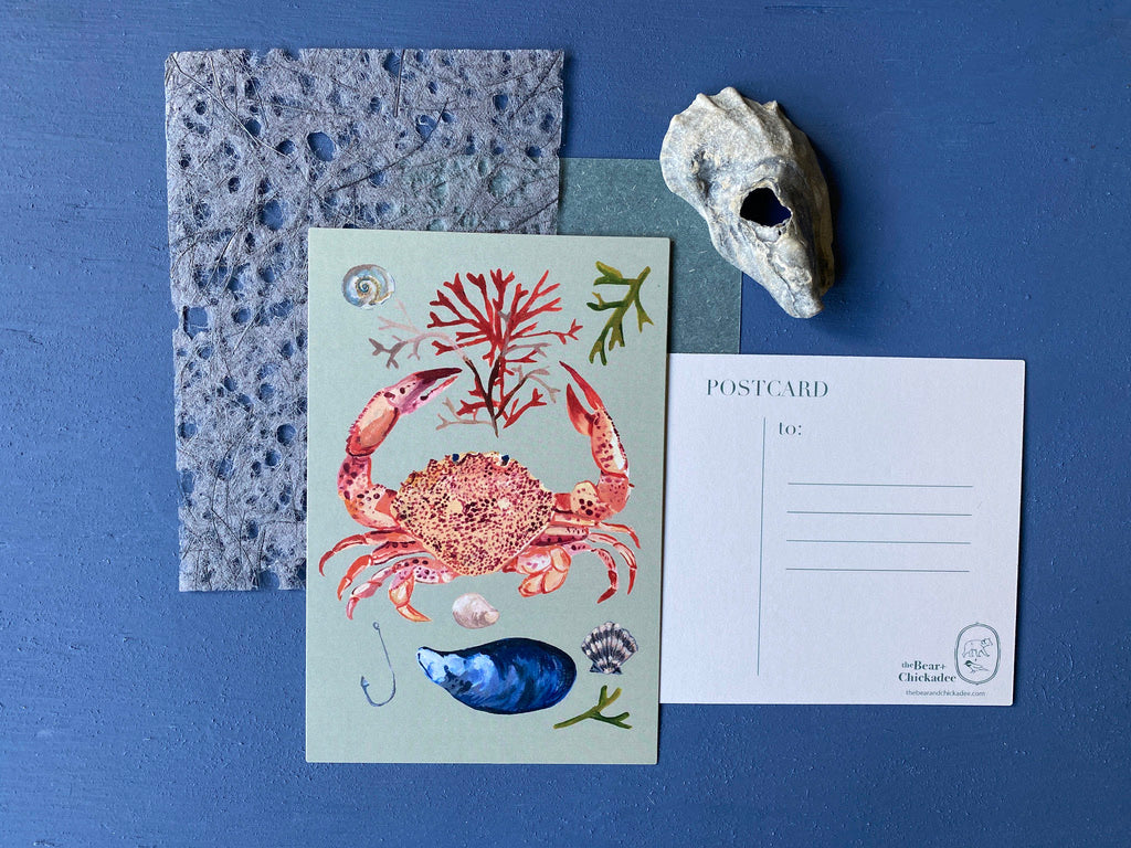 Crab and it's Bounty Post Card