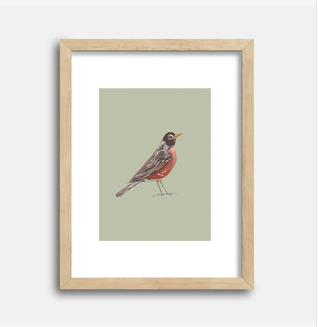 American Robin Art Print, 5x7