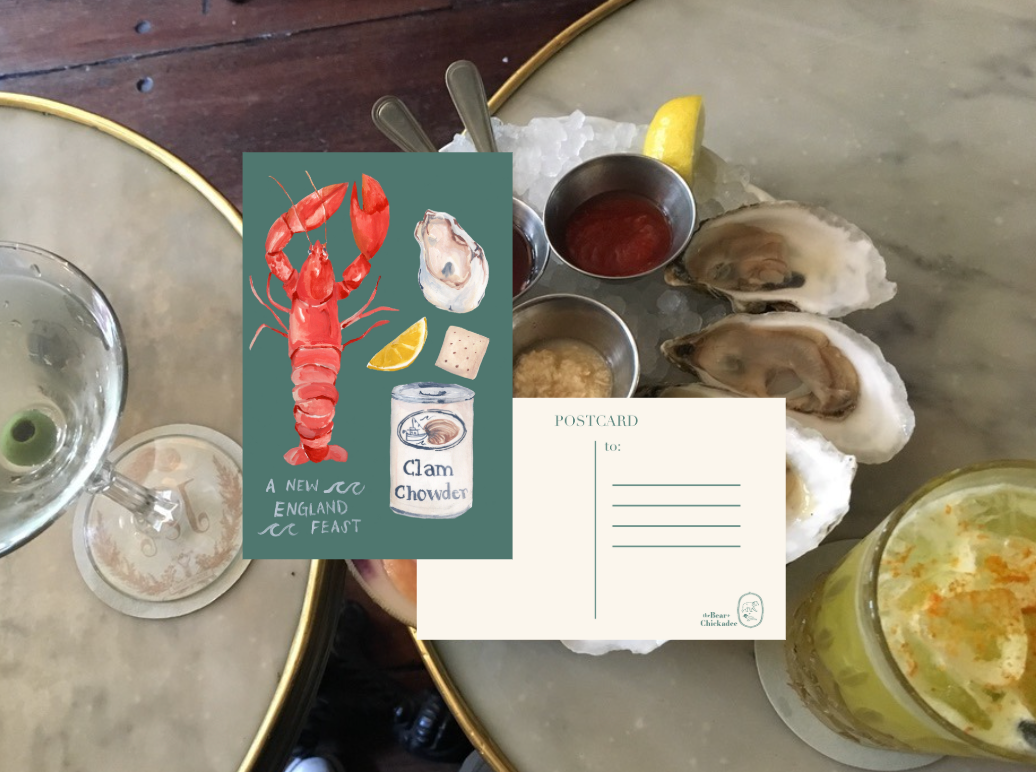 A New England Feast Post Card