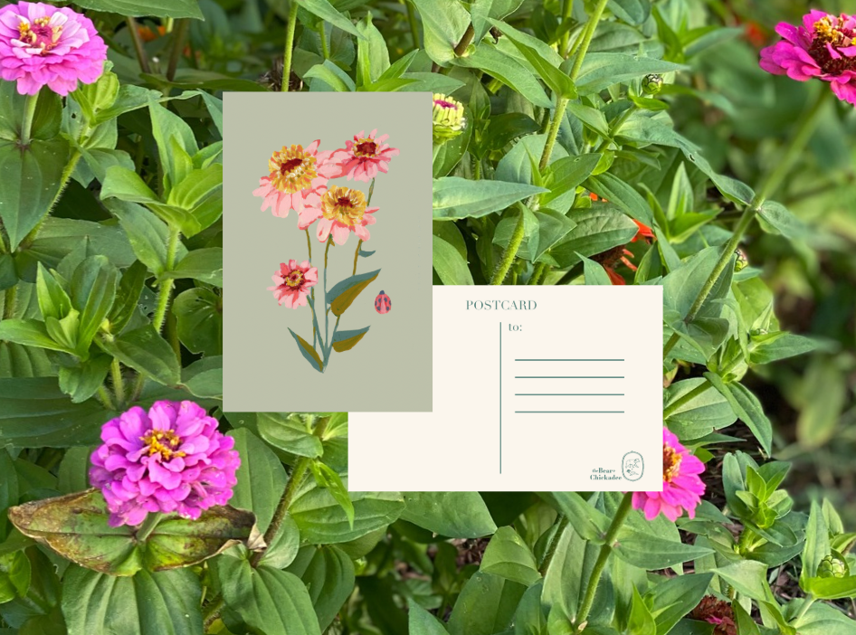 Zinnia Post Card