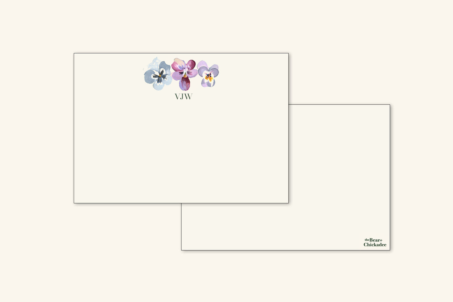 Custom Pansy Notecard Set (Small)