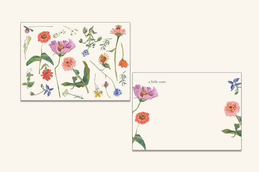 Backyard Flowers Notecard Set