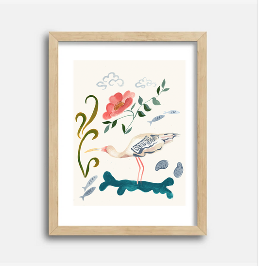 On the Marsh 11x14 Gouache Original Painting