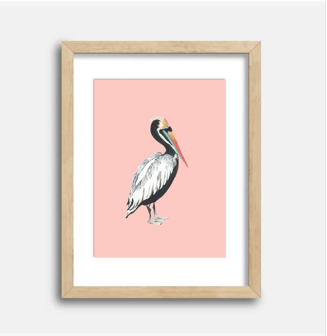 Pelican Art Print, 8.5 x 11