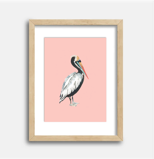 Pelican Art Print, 8.5 x 11
