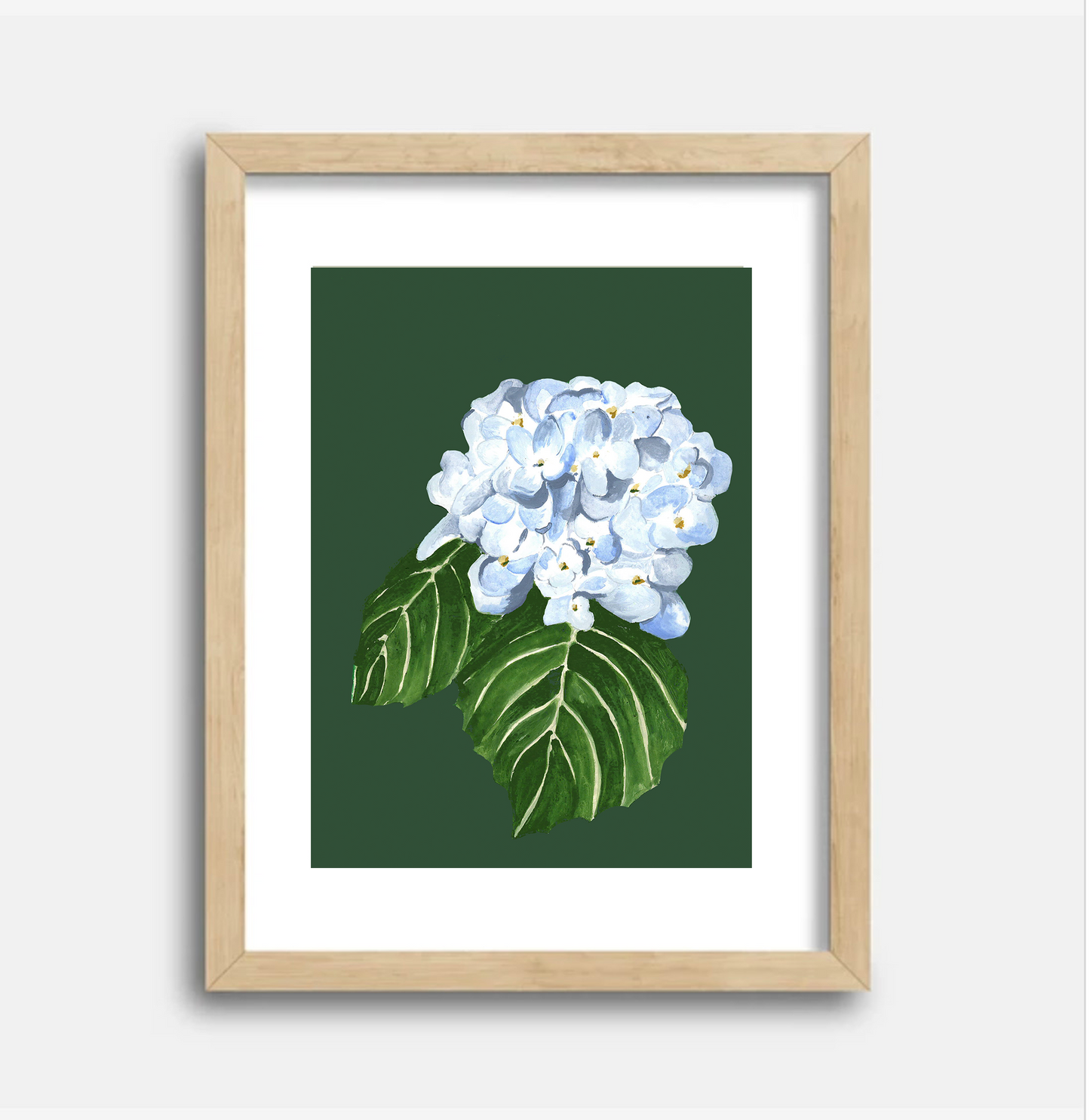 Hydrangea 5x7 Gouache Original Painting