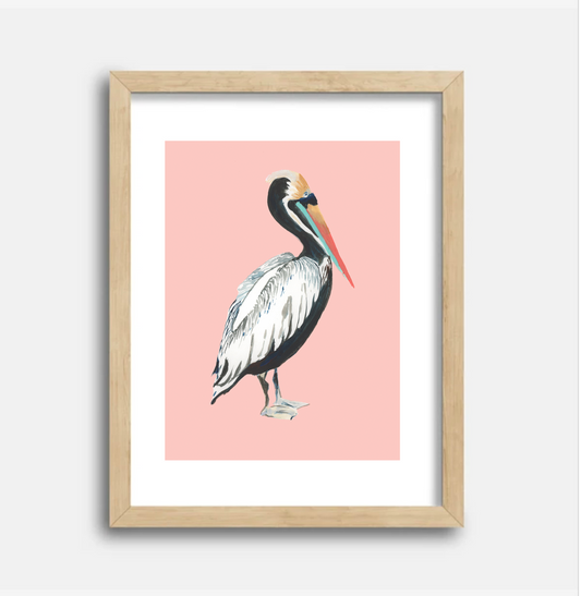 Pelican 5x7 Gouache Original Painting