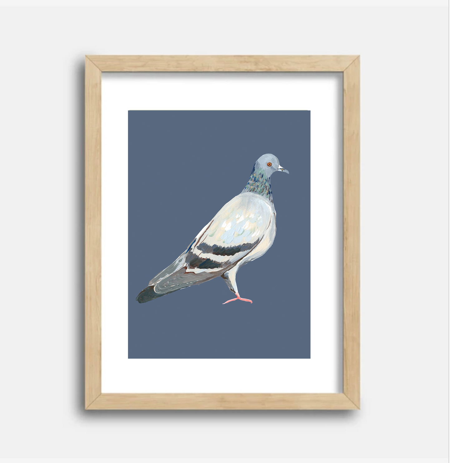 Pigeon 5x7 Gouache Original Painting