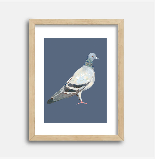 Pigeon 5x7 Gouache Original Painting