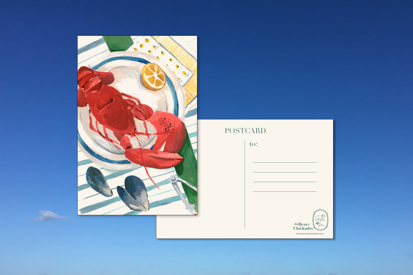 Lobster Dinner Postcard