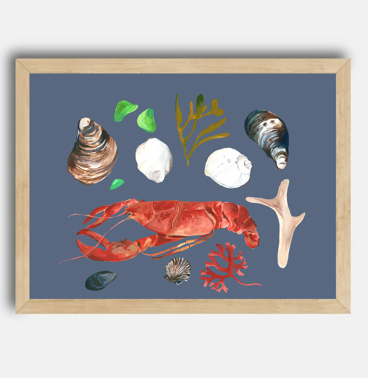 Maine Coast 11x14 Gouache Original Painting