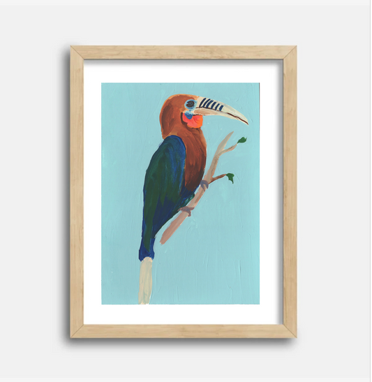 Bird 5x7 Gouache Original Painting