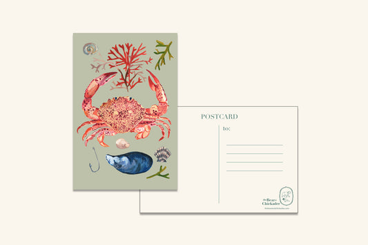 Crab and it's Bounty Post Card