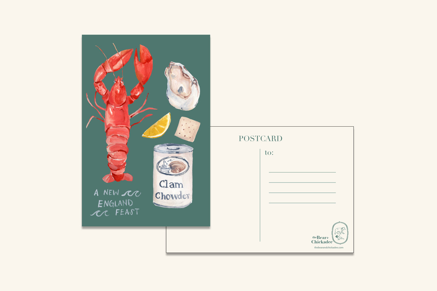 A New England Feast Post Card