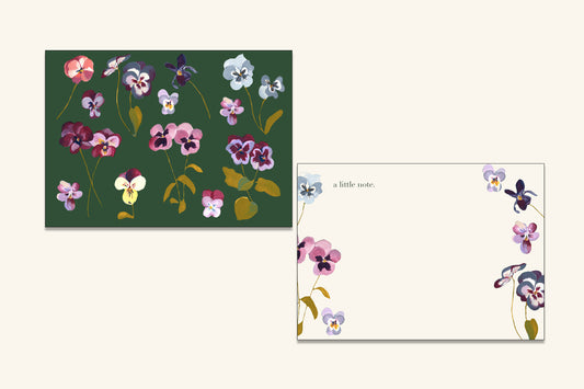 Pansy Notecard Set