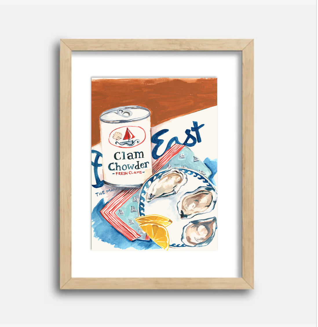Clam Chowder Art Print, 8.5 x 11