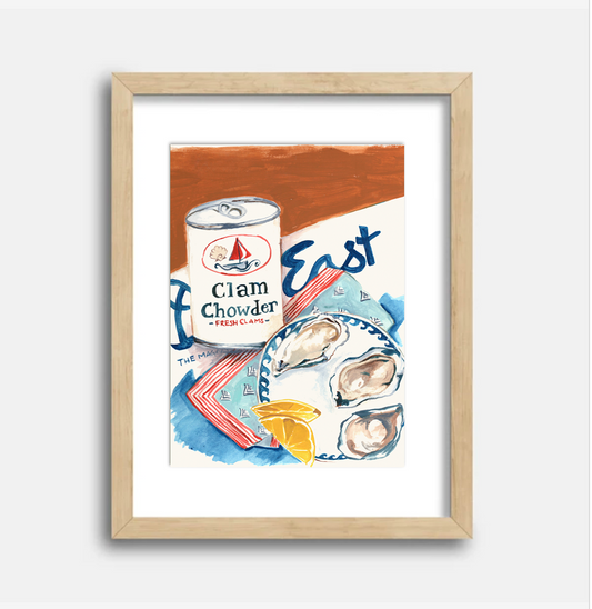 Clam Chowder Art Print, 8.5 x 11