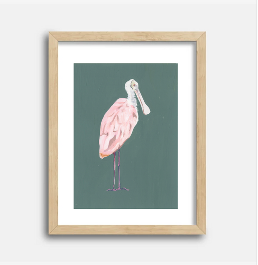 Spoonbill 5x7 Gouache Original Painting (Copy)