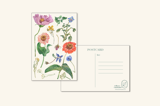 Backyard Flowers Postcard