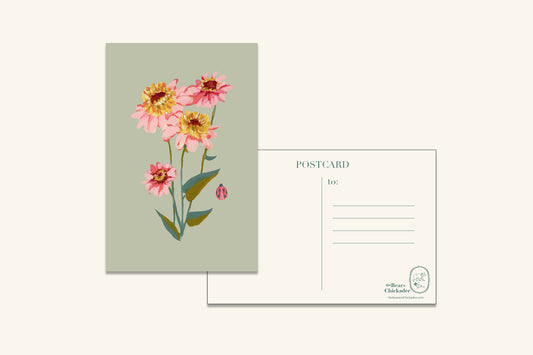 Zinnia Post Card