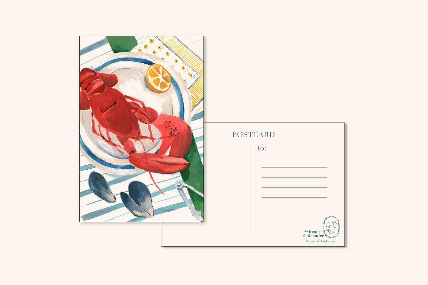 Lobster Dinner Postcard
