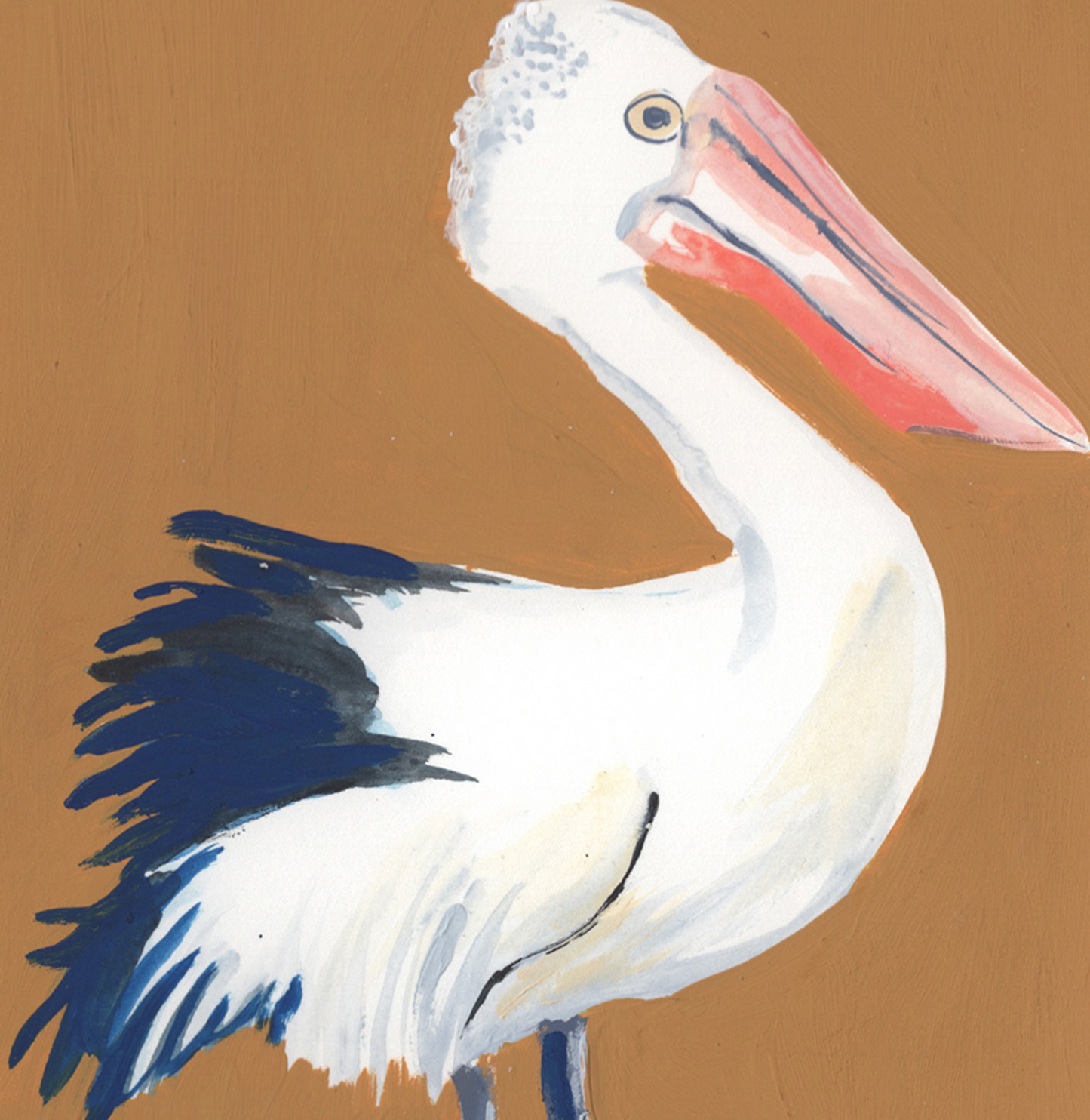 Pelican 1 5x7 Gouache Original Painting