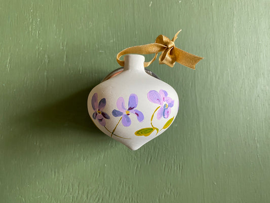 Violet Hand-painted Ornament
