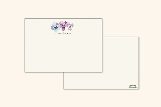 Custom Pansy Notecard Set (Small) Cathy