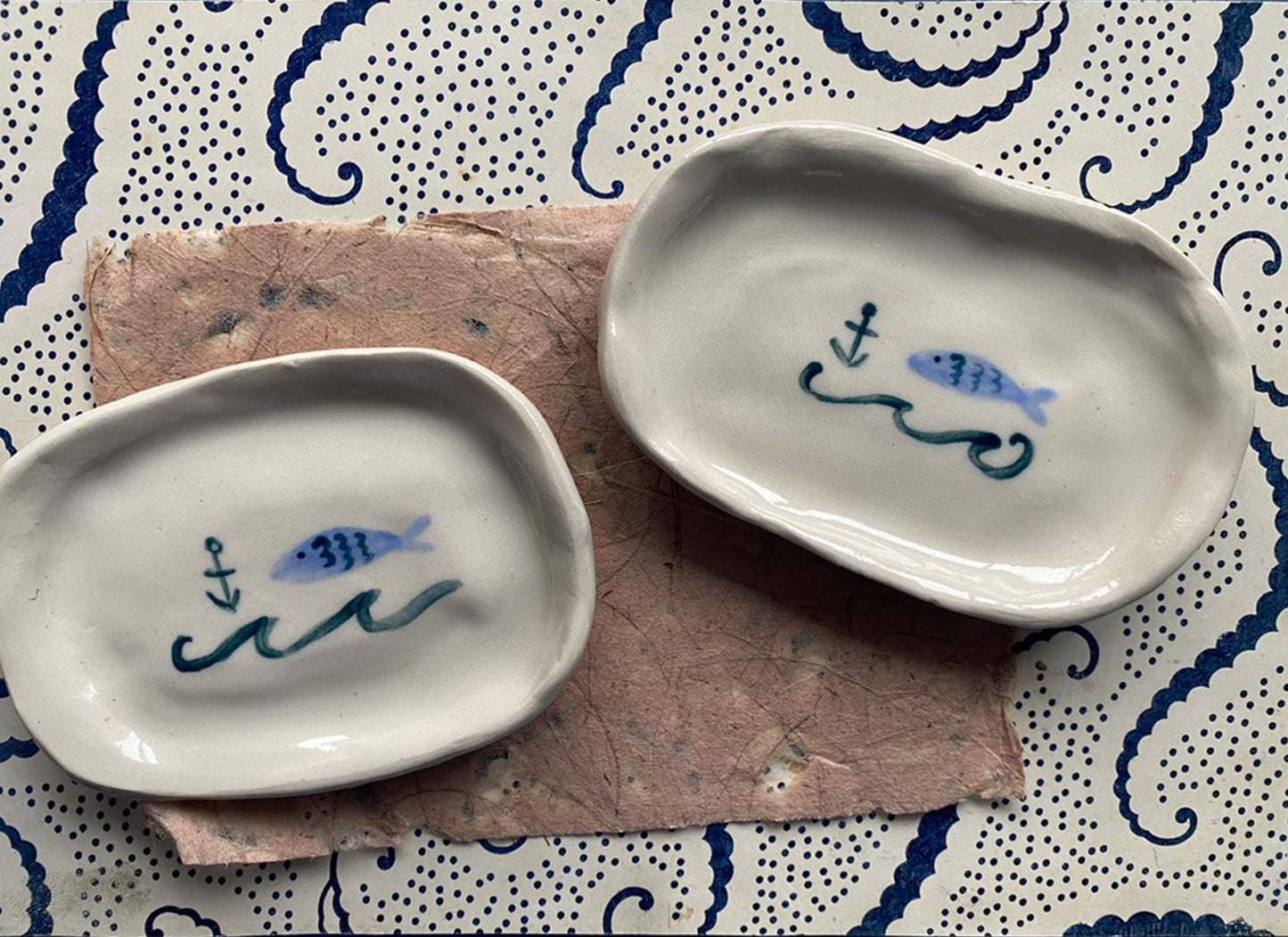 Fish + Anchor Rectangular Dish