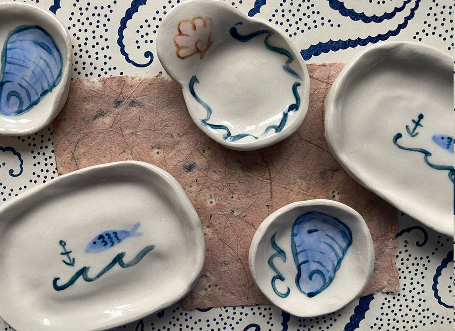 Fish + Anchor Rectangular Dish