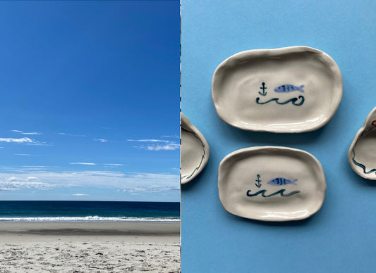 Fish + Anchor Rectangular Dish