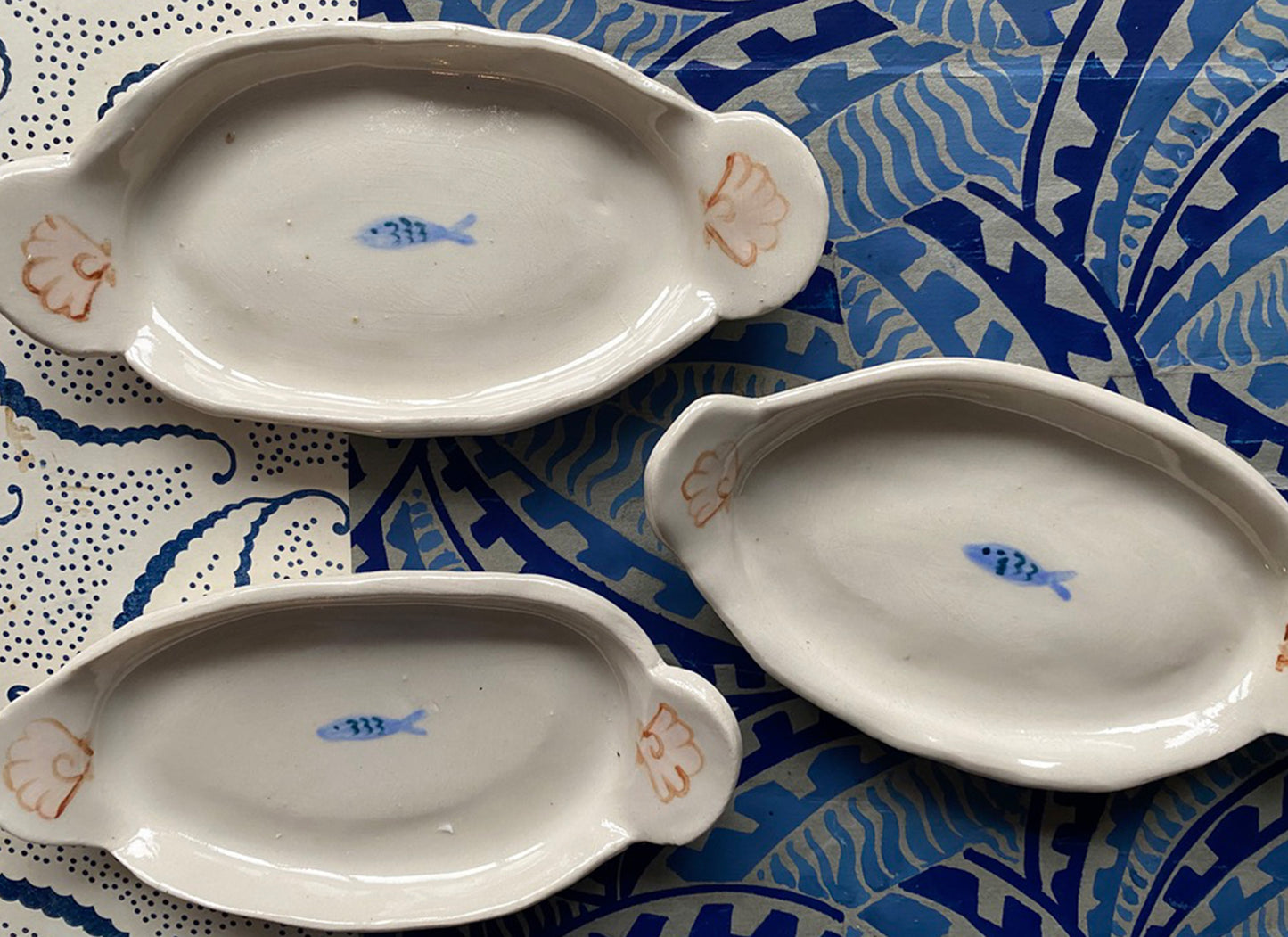 Fish + Anchor Oval Jewelry Tray